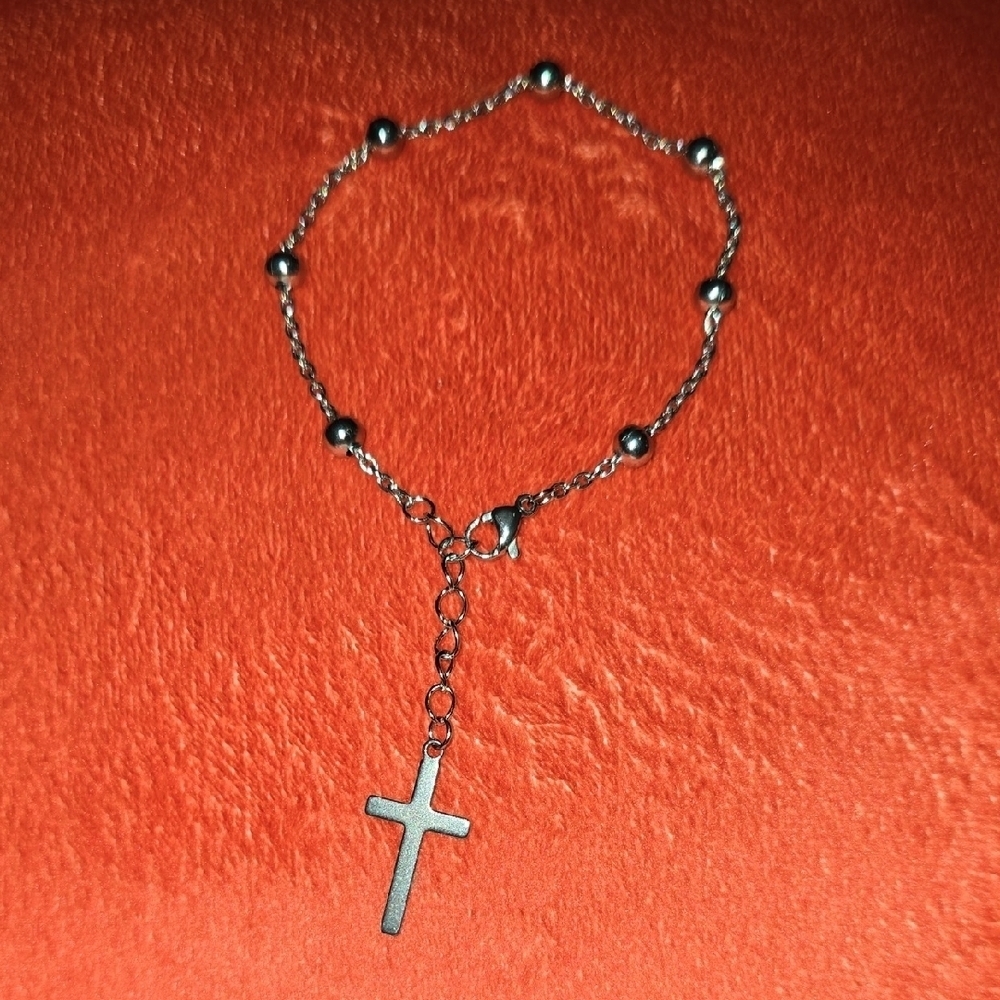 Silver Cross Bracelet